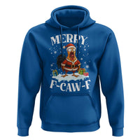 Funny F Caw F Chicken Christmas Hoodie Merry F Caw F Quote Holiday - Wonder Print Shop