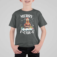 Funny F Caw F Chicken Christmas T Shirt For Kid Merry F Caw F Quote Holiday - Wonder Print Shop