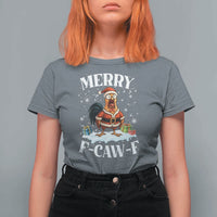 Funny F Caw F Chicken Christmas T Shirt For Women Merry F Caw F Quote Holiday - Wonder Print Shop