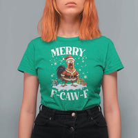 Funny F Caw F Chicken Christmas T Shirt For Women Merry F Caw F Quote Holiday - Wonder Print Shop