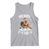 Funny F Caw F Chicken Christmas Tank Top Merry F Caw F Quote Holiday - Wonder Print Shop