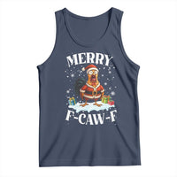 Funny F Caw F Chicken Christmas Tank Top Merry F Caw F Quote Holiday - Wonder Print Shop