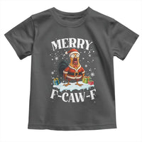 Funny F Caw F Chicken Christmas Toddler T Shirt Merry F Caw F Quote Holiday - Wonder Print Shop