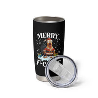 Funny F Caw F Chicken Christmas Tumbler Cup Merry F Caw F Quote Holiday - Wonder Print Shop