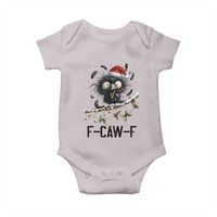 Funny F Caw F Christmas Crow Baby Onesie Santa Raven Xmas Holiday Snowflake - Wonder Print Shop