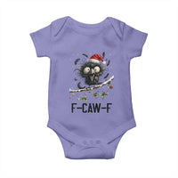 Funny F Caw F Christmas Crow Baby Onesie Santa Raven Xmas Holiday Snowflake - Wonder Print Shop