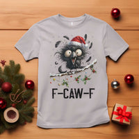Funny F Caw F Christmas Crow T Shirt Santa Raven Xmas Holiday Snowflake - Wonder Print Shop