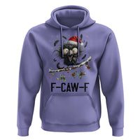 Funny F Caw F Christmas Crow Hoodie Santa Raven Xmas Holiday Snowflake - Wonder Print Shop