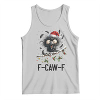 Funny F Caw F Christmas Crow Tank Top Santa Raven Xmas Holiday Snowflake - Wonder Print Shop