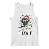 Funny F Caw F Christmas Crow Tank Top Santa Raven Xmas Holiday Snowflake - Wonder Print Shop