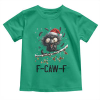 Funny F Caw F Christmas Crow Toddler T Shirt Santa Raven Xmas Holiday Snowflake - Wonder Print Shop