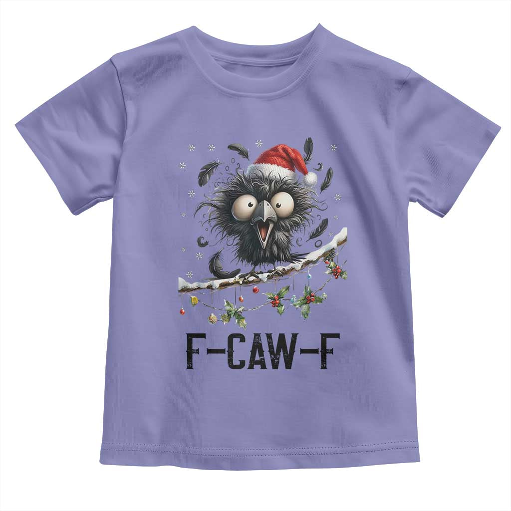 Funny F Caw F Christmas Crow Toddler T Shirt Santa Raven Xmas Holiday Snowflake - Wonder Print Shop