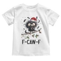 Funny F Caw F Christmas Crow Toddler T Shirt Santa Raven Xmas Holiday Snowflake - Wonder Print Shop