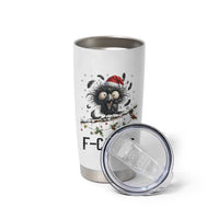 Funny F Caw F Christmas Crow Tumbler Cup Santa Raven Xmas Holiday Snowflake - Wonder Print Shop