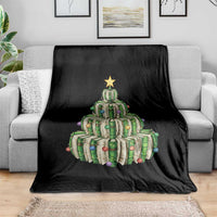 Book Christmas Tree Book Lover Teacher Librarian Throw Blanket - Wonder Print Shop