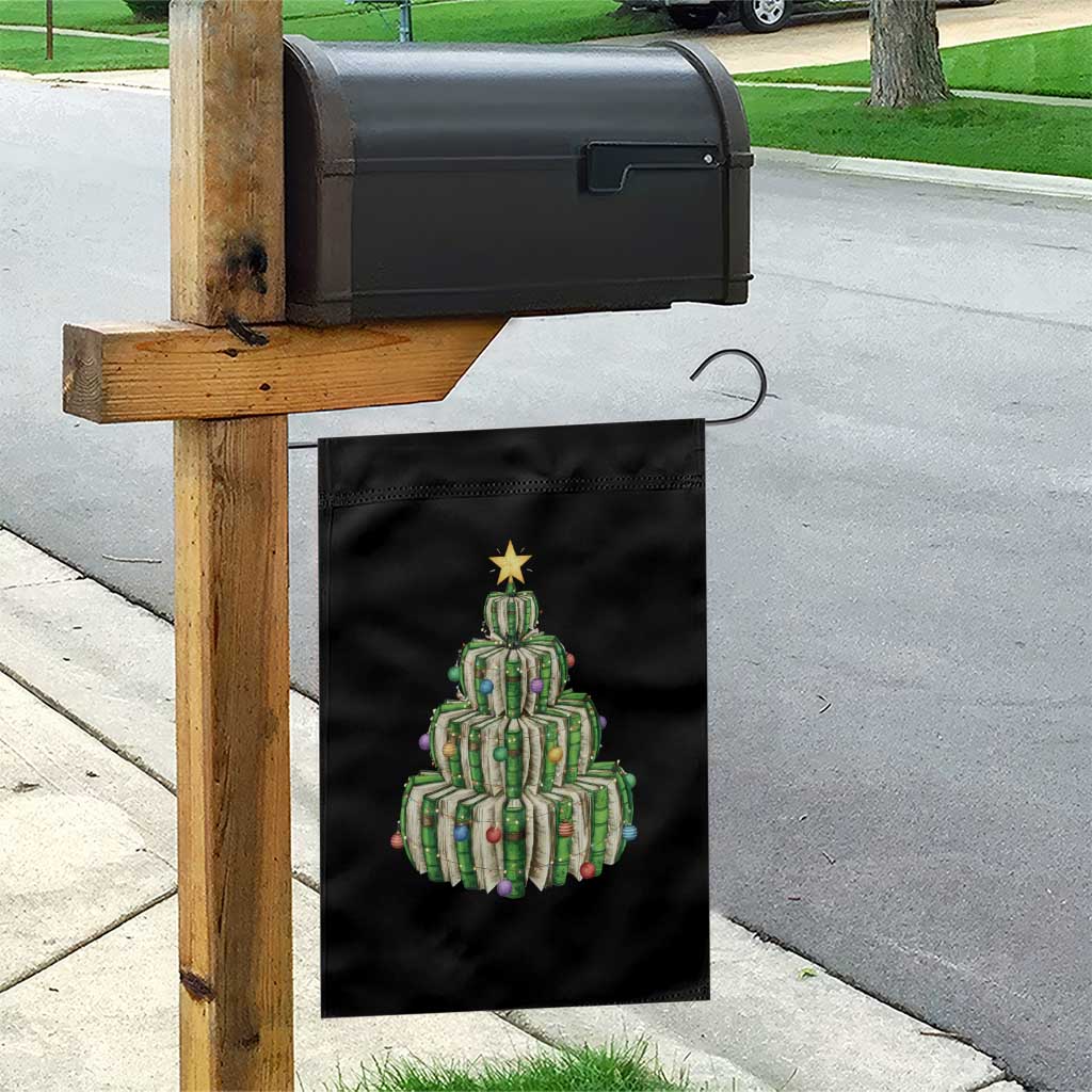 Book Christmas Tree Book Lover Teacher Librarian Garden Flag - Wonder Print Shop