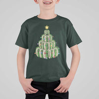 Book Christmas Tree Book Lover Teacher Librarian T Shirt For Kid - Wonder Print Shop