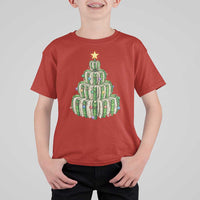 Book Christmas Tree Book Lover Teacher Librarian T Shirt For Kid - Wonder Print Shop