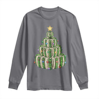 Book Christmas Tree Book Lover Teacher Librarian Long Sleeve Shirt - Wonder Print Shop