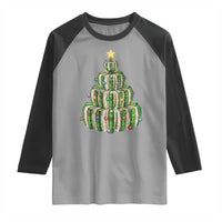 Book Christmas Tree Book Lover Teacher Librarian Raglan Shirt - Wonder Print Shop