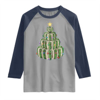 Book Christmas Tree Book Lover Teacher Librarian Raglan Shirt - Wonder Print Shop