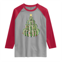 Book Christmas Tree Book Lover Teacher Librarian Raglan Shirt - Wonder Print Shop