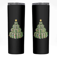 Book Christmas Tree Book Lover Teacher Librarian Skinny Tumbler - Wonder Print Shop