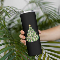 Book Christmas Tree Book Lover Teacher Librarian Skinny Tumbler - Wonder Print Shop