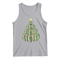 Book Christmas Tree Book Lover Teacher Librarian Tank Top - Wonder Print Shop