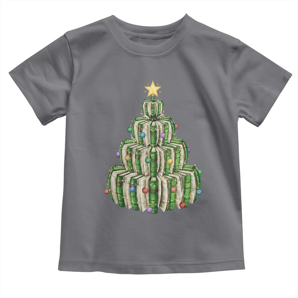Book Christmas Tree Book Lover Teacher Librarian Toddler T Shirt - Wonder Print Shop