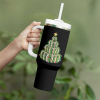 Book Christmas Tree Book Lover Teacher Librarian Tumbler With Handle - Wonder Print Shop