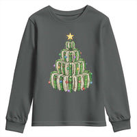 Book Christmas Tree Book Lover Teacher Librarian Youth Sweatshirt - Wonder Print Shop