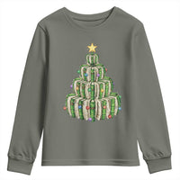 Book Christmas Tree Book Lover Teacher Librarian Youth Sweatshirt - Wonder Print Shop