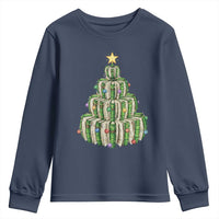 Book Christmas Tree Book Lover Teacher Librarian Youth Sweatshirt - Wonder Print Shop