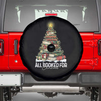 All Booked For Christmas Spare Tire Cover Xmas Tree Lights Book Lover - Wonder Print Shop