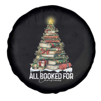 All Booked For Christmas Spare Tire Cover Xmas Tree Lights Book Lover - Wonder Print Shop