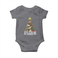 All Booked For Christmas Baby Onesie Xmas Tree Lights Book Lover - Wonder Print Shop