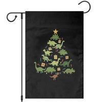 Funny Christmas Dinosaur Garden Flag Dino Xmas Tree Rex Paleontologist - Wonder Print Shop