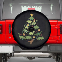 Funny Christmas Dinosaur Spare Tire Cover Dino Xmas Tree Rex Paleontologist - Wonder Print Shop
