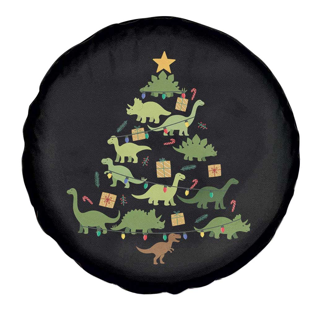 Funny Christmas Dinosaur Spare Tire Cover Dino Xmas Tree Rex Paleontologist - Wonder Print Shop