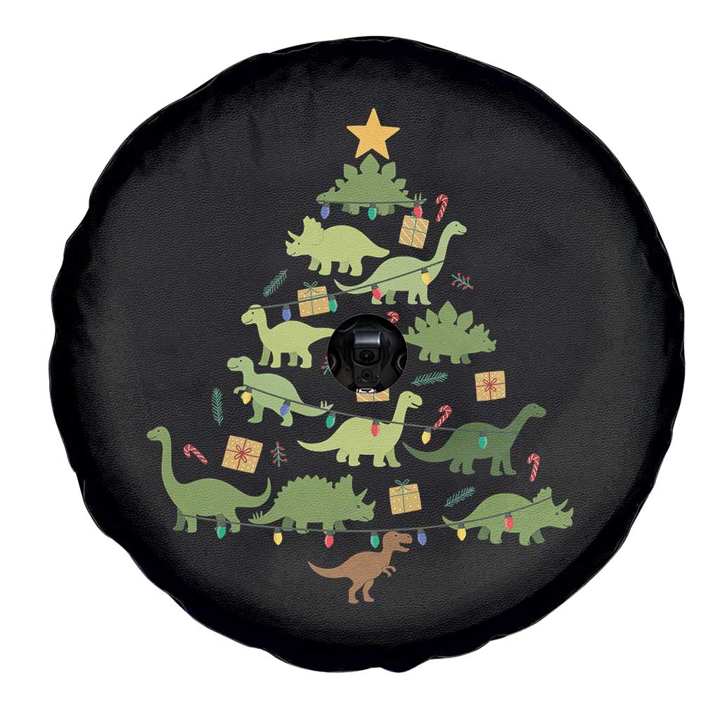 Funny Christmas Dinosaur Spare Tire Cover Dino Xmas Tree Rex Paleontologist - Wonder Print Shop