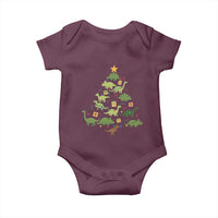 Funny Christmas Dinosaur Baby Onesie Dino Xmas Tree Rex Paleontologist - Wonder Print Shop