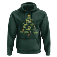 Funny Christmas Dinosaur Hoodie Dino Xmas Tree Rex Paleontologist - Wonder Print Shop