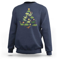 Funny Christmas Dinosaur Sweatshirt Dino Xmas Tree Rex Paleontologist - Wonder Print Shop