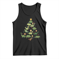 Funny Christmas Dinosaur Tank Top Dino Xmas Tree Rex Paleontologist - Wonder Print Shop
