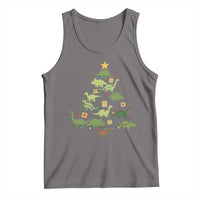 Funny Christmas Dinosaur Tank Top Dino Xmas Tree Rex Paleontologist - Wonder Print Shop