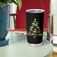 Funny Christmas Dinosaur Tumbler Cup Dino Xmas Tree Rex Paleontologist - Wonder Print Shop