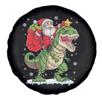 Funny Dinosaur Christmas Santa Claus Riding Dino Spare Tire Cover - Wonder Print Shop
