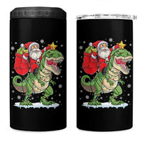 Funny Dinosaur Christmas Santa Claus Riding Dino 4 in 1 Can Cooler Tumbler - Wonder Print Shop