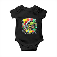 Funny Christmas Dinosaur Baby Onesie Merry Rexmas Dino Xmas Wreath - Wonder Print Shop